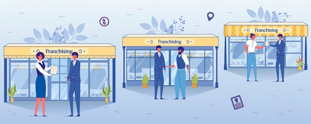 Franchising Business Concept, Open Clothing Shop.