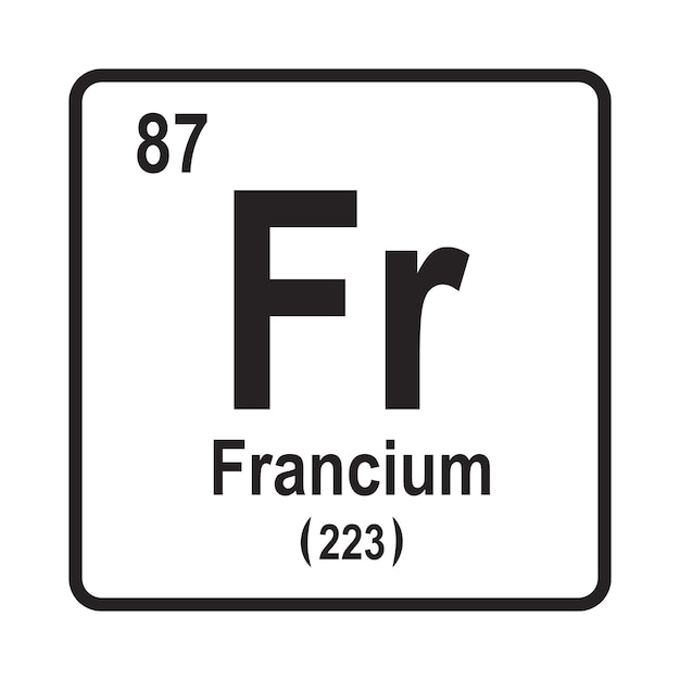 Vector francium element icon