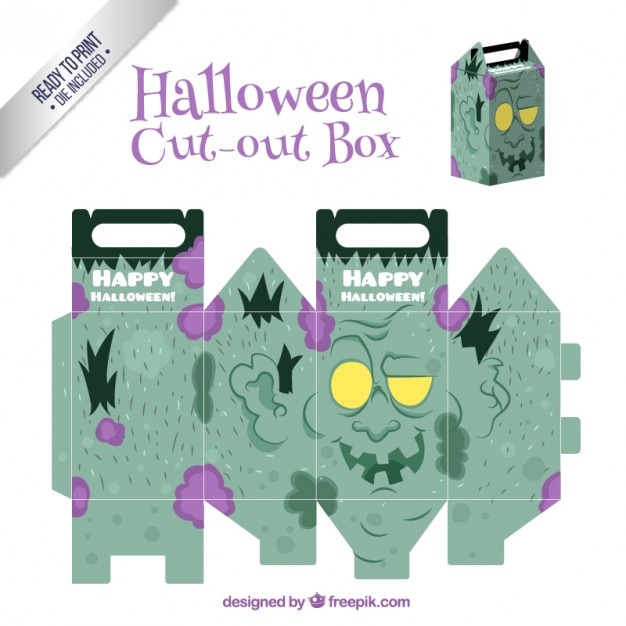 Vector frankenstein cut-out box