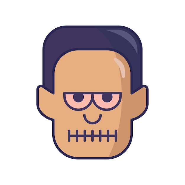 Frankenstein head icon vector on trendy style for design and print