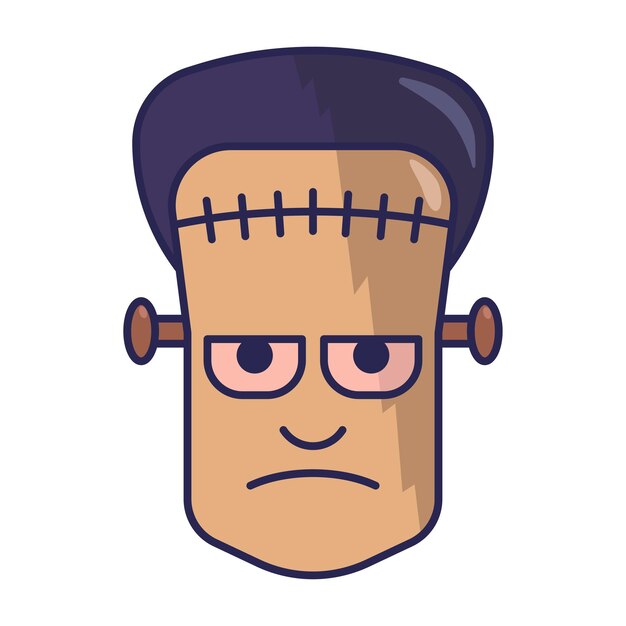 Frankenstein head icon vector on trendy style for design and print