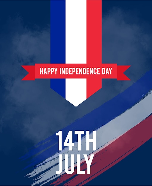 Frankrijk Happy Independence Day Banner Vlag