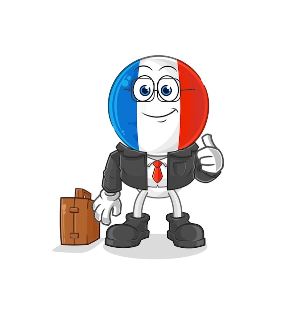 Frankrijk kantoor werknemer mascotte cartoon vector