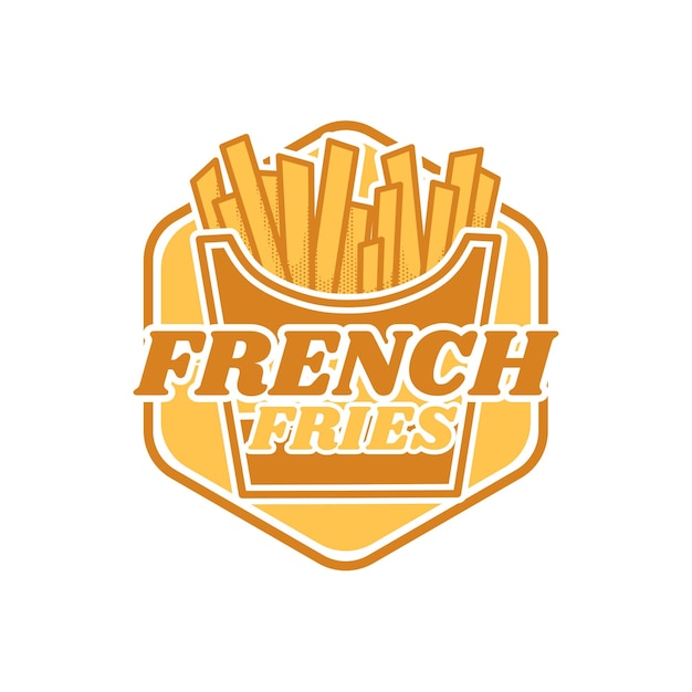 Franse frietjes logo afbeelding ontwerp