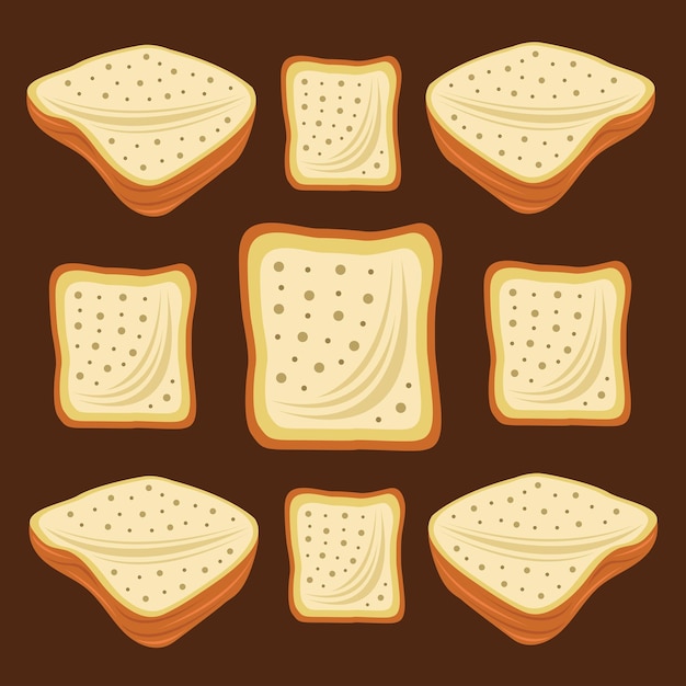 Vector franse toast brood vectorillustratie