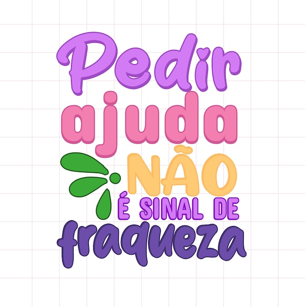 Vector frase inspiradora em portugues brasileiro de simples edicao