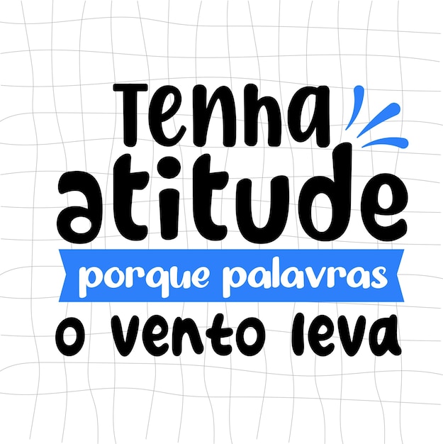 Вектор frase motivacional эм português brasileiro