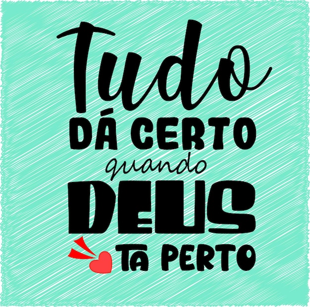 Vector frase religiosa em portugues brasileiro