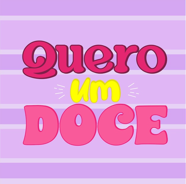 Frase van belettering wordt eenvoudigweg uitgegeven in Braziliaans Portugees