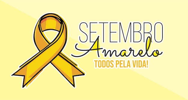 Vector frases de setembro amarelo imagens desenhos artes