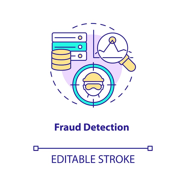 Fraud detection concept icon