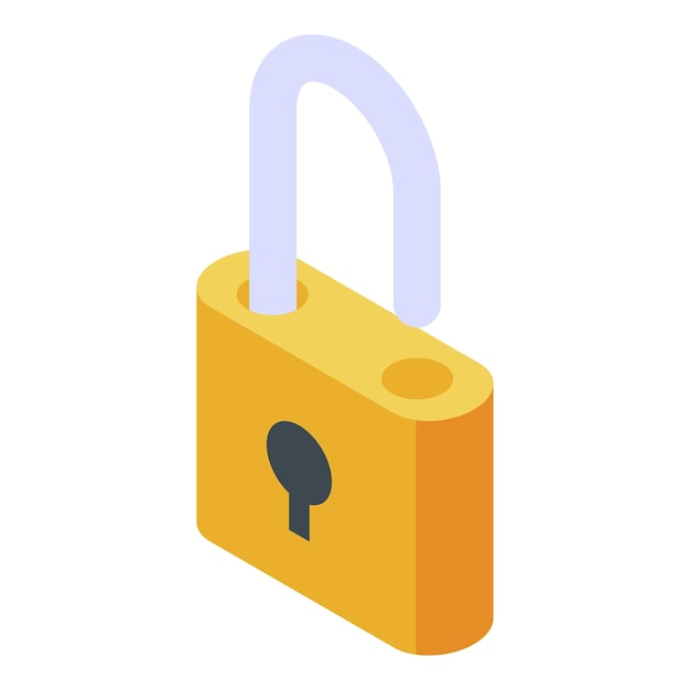 Fraud padlock icon Isometric of fraud padlock vector icon for web design isolated on white background