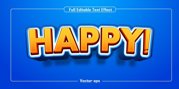 フリー3Dテキストエフェクトデザイン ハッピースーパー