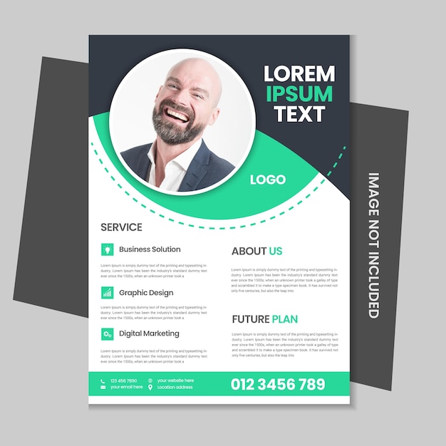 Free abstract vector corporate vertical flyer and brochure template design