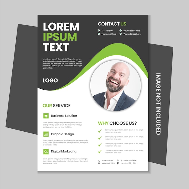 Free abstract vector corporate vertical flyer and brochure template design