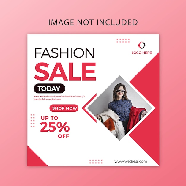 Free AI fashion sale social media template and instagram post