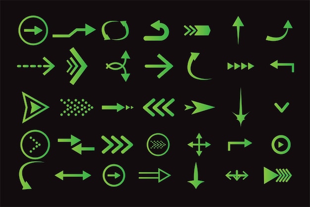 free arrow icons vector illustration