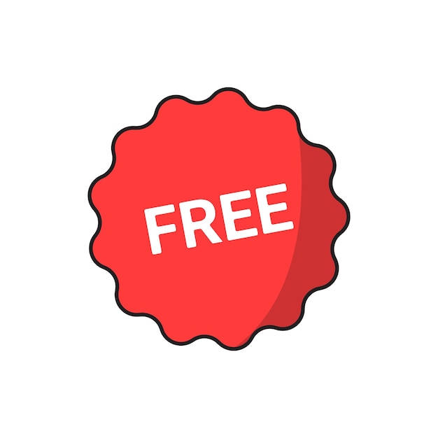 Free badge icon flat free badge icon vector