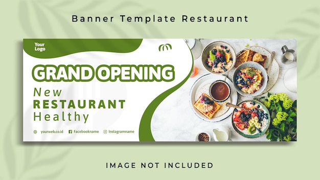 Free Banner template food restaurant