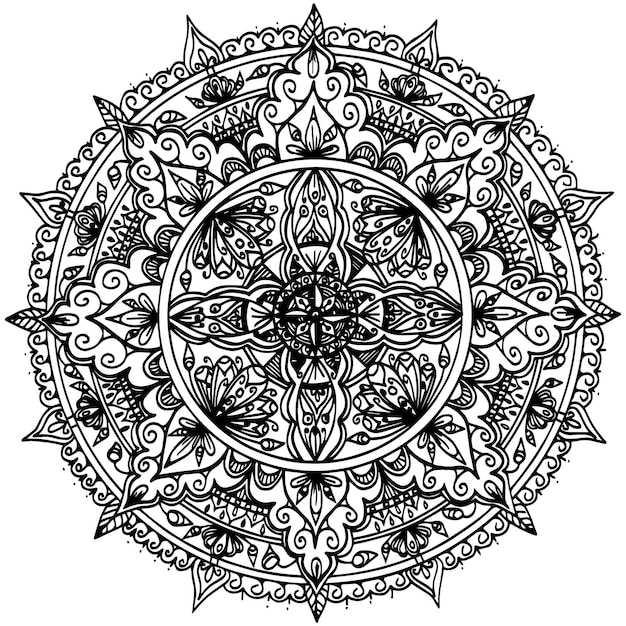 free black mandala vector circle design