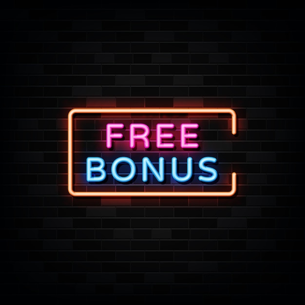 Segno al neon bonus gratuito