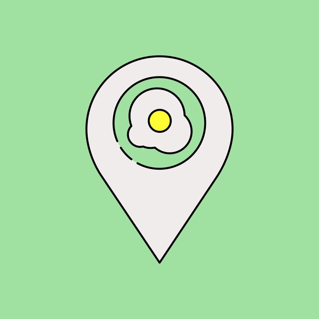 Vettore mappa gratuita dell'uovo per la colazione vettore di icone alimentari