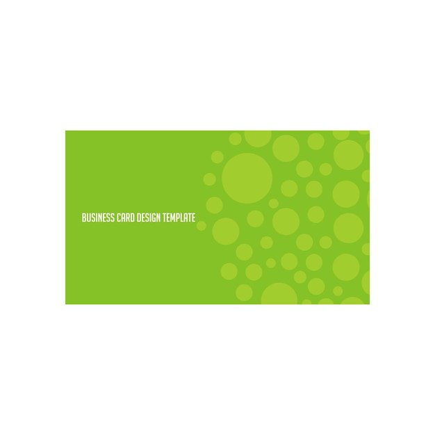 Free business card design template with dot green