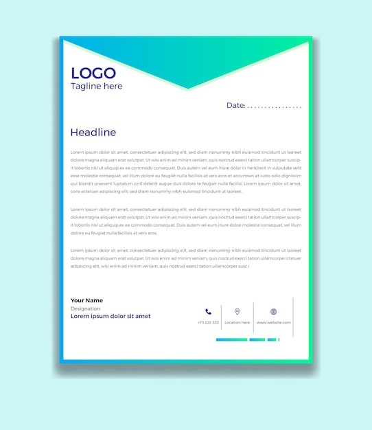 free business and corporate letterhead template
