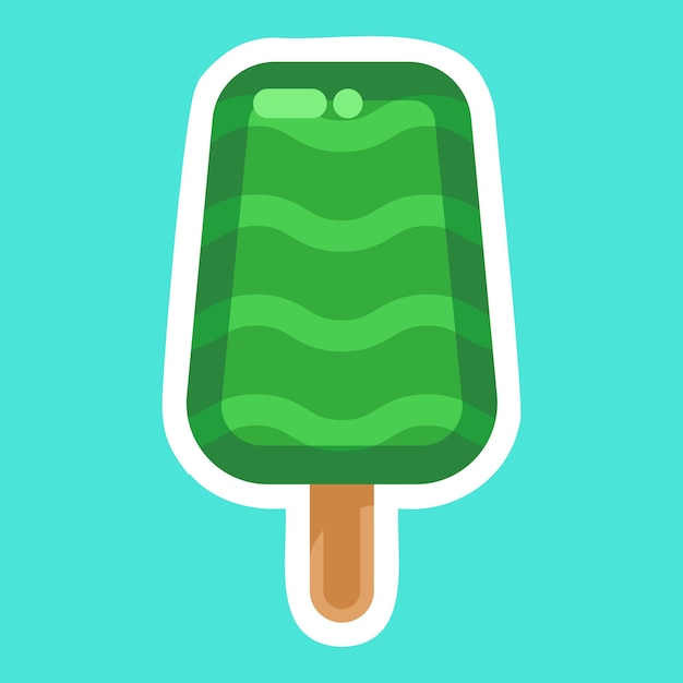 Free Cartoon Style Ice Cream Dessert Icon Vector Illustration for Design Use