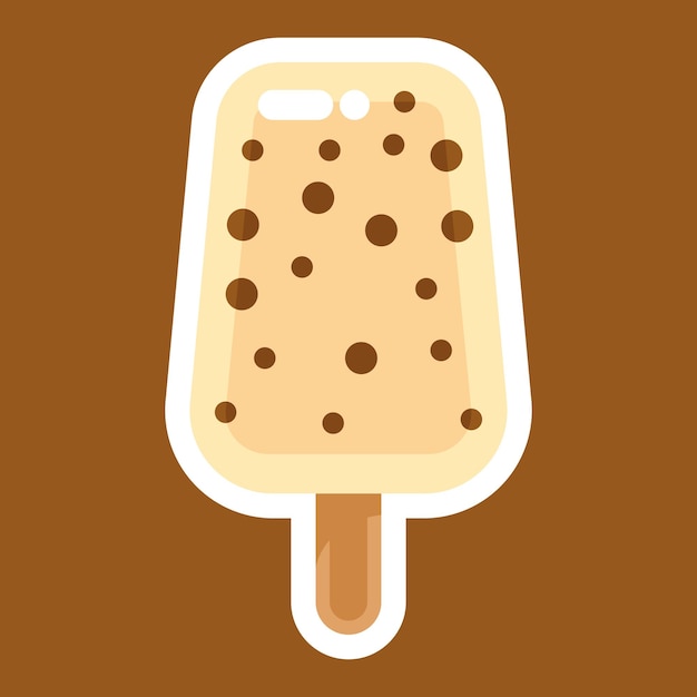 Vector free cartoon style ice cream dessert icon vector illustration for design use