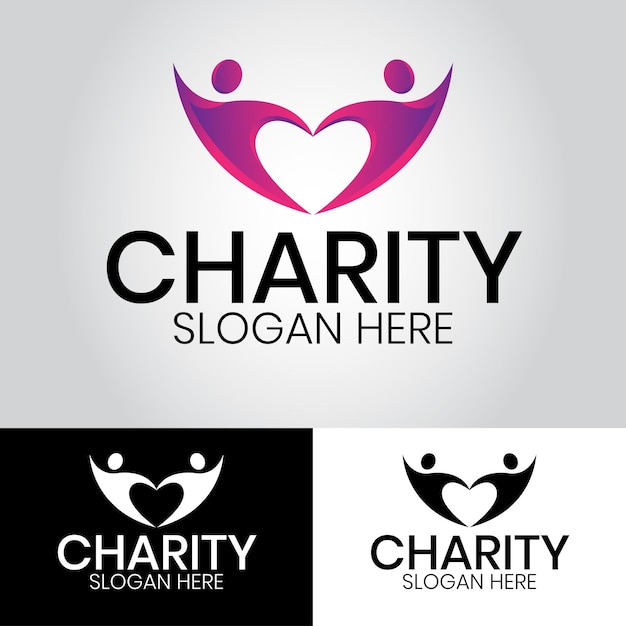 Free charity vector logo design template