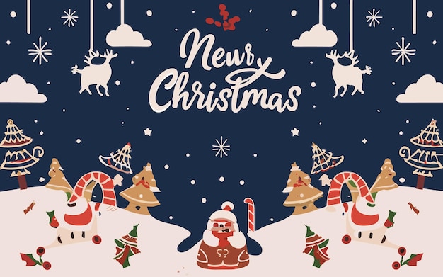 Free Christmas vector blue design