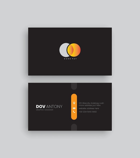 Vector free company business card