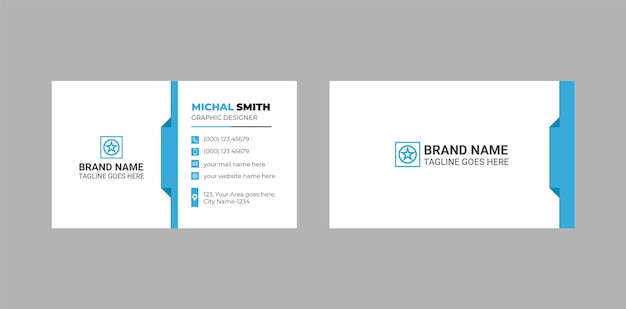 Vector free corporate business card design for business professional and modern visiting card design