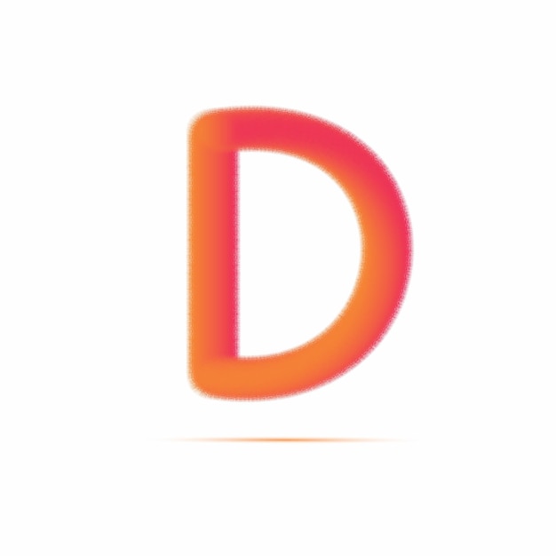 Free d 3d gradient letter design