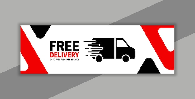 Vector free delivery banner