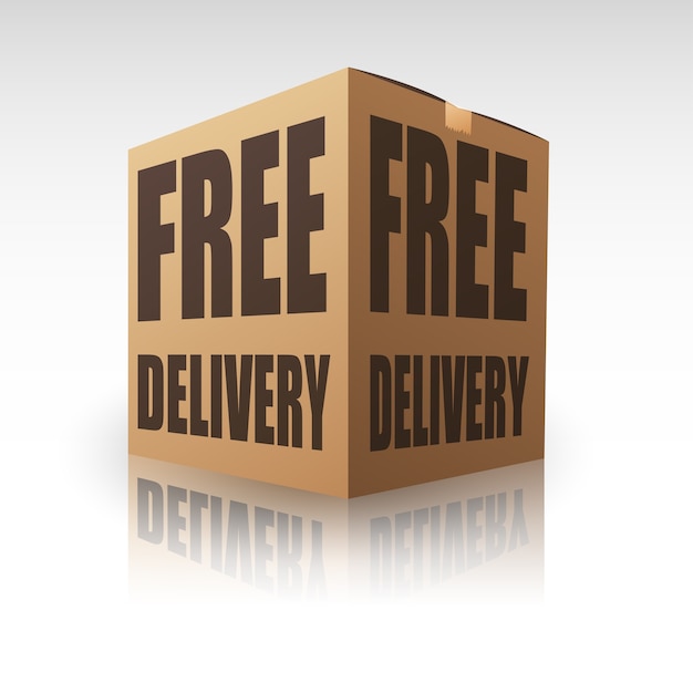 Vector free delivery package shipping