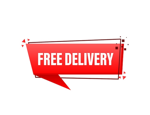 Free delivery service badge