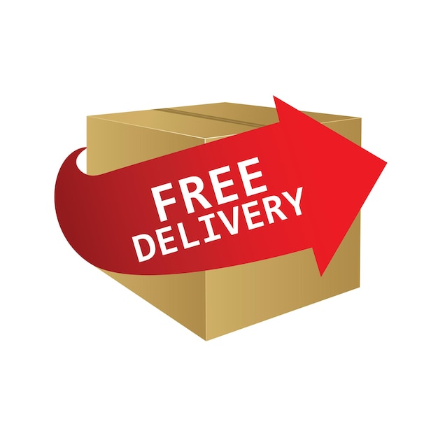 Free delivery tag with box concept design