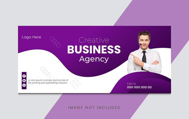 Vector free digital marketing facebook cover page templatefree professional email signature template