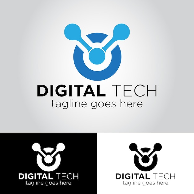 Free Digital tech logo design