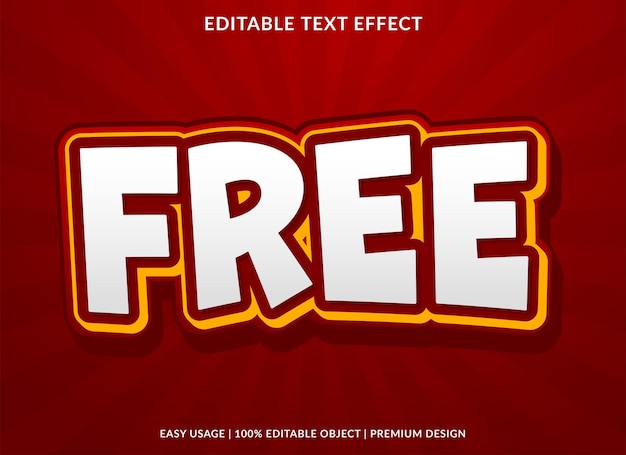 Free editable text effect template with 3d style use for business brand and logo