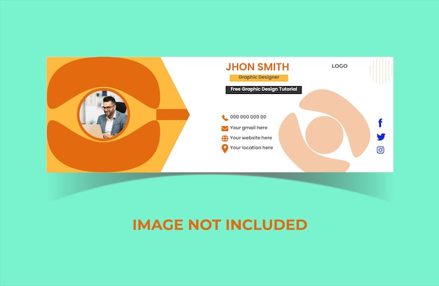 Vector free email signature creative template