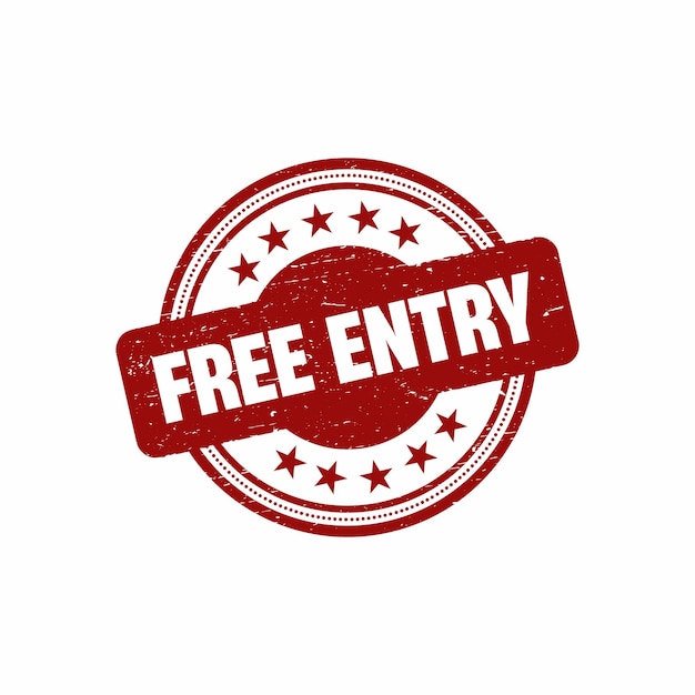 Premium Vector | Free Entry grunge rubber stamp vector illustration.