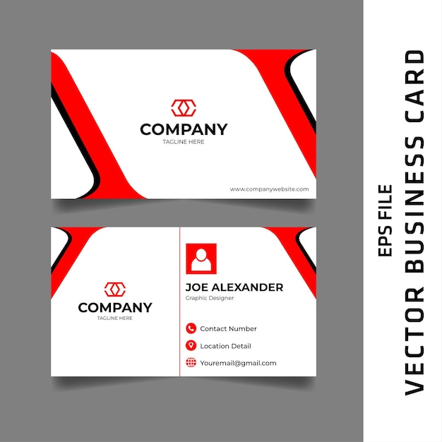 Vector free eps company card template