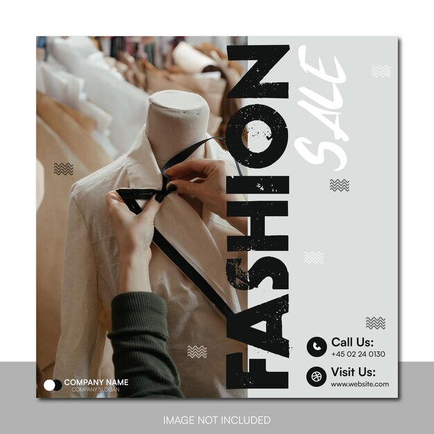 Vector free eps fashion square flyer template style