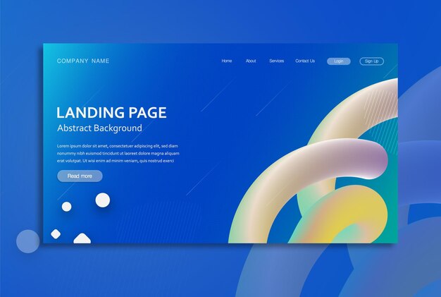 Free EPS landing page website Landing page design