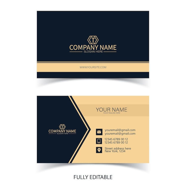 Vector free eps luxury business card design with fully editable