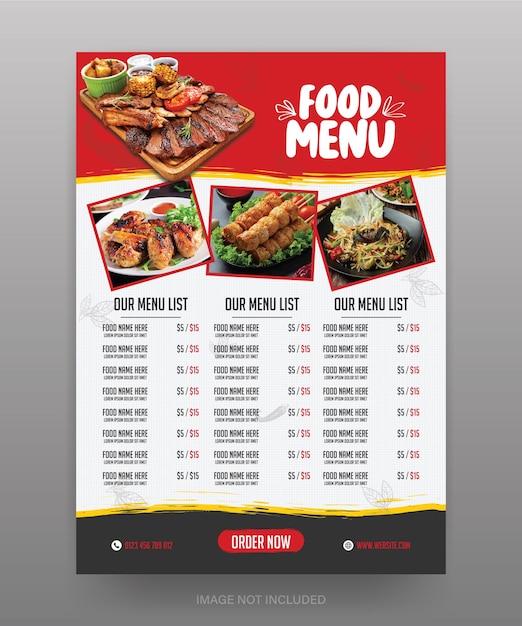 free eps restaurant menu template