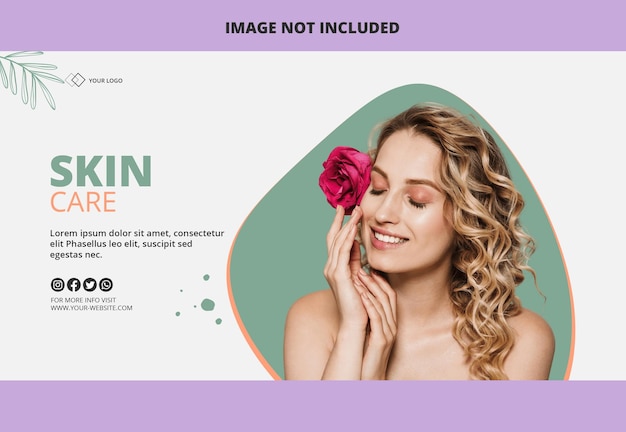 Vector free eps skin care banner